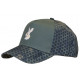 Cappello con visiera verde e ricamo lepre