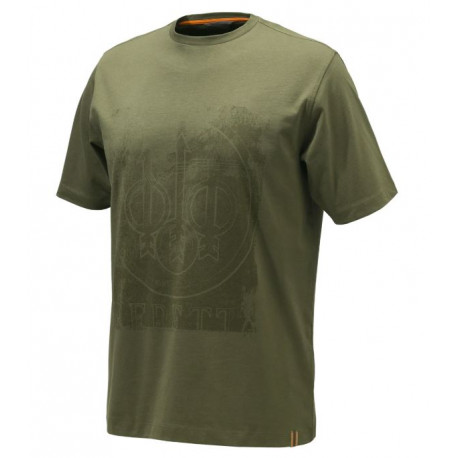 T-shirt Beretta verde con logo grande art.TS871T1557072A BERETTA