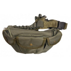 Marsupio in cordura verde con cartuccera elastica art. H820 MAREMMANO