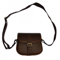 Borsa portacartucce Maremmano in pelle marrone art. ML806 MAREMMANO