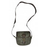 Borsa portacartucce Maremmano in canvas verde e dettagli in pelle art. BT801 MAREMMANO