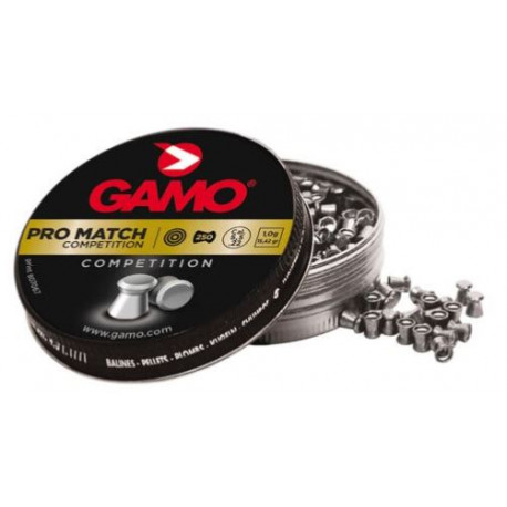Pallini aria compressa a punta piatta Gamo PRO MATCH COMPETITION cal 4,5 mm 7,56 gr
