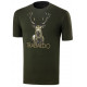 T-shirt Trabaldo verde con stampa del cervo mod. Identity