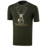 T-shirt Trabaldo verde con stampa del cervo mod. Identity