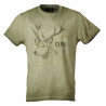 T-shirt  Univers verde con stampa cervo art. 94198 359