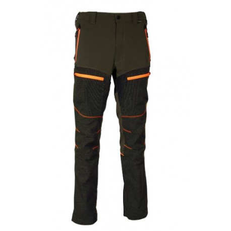 Pantaloni Cofra verdi e arancio alta visibilità modello Kreien art.V557-0-04 COFRA