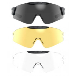 Occhiali da tiro Beretta modello Intermask lenti intercambiabili gialle, trasparenti e fumè art.OC081 D0049 0MX1