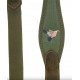 Tracolla fucile Riserva con ricamo colombaccio in cordura verde art. R2338 RISERVA