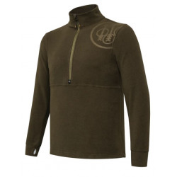 Felpa pile Beretta verde modello HP LOGO mezza zip art. P3741 T2564 07AA BERETTA