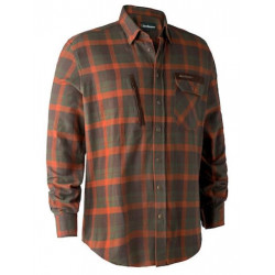 Camicia Deerhunter in flanella a quadri arancio modello Ethan art.8438 48438 DEERHUNTER