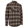 Camicia Deerhunter in flanella a quadri marrone e grigia modello Robert art.8575 58575 DEERHUNTER