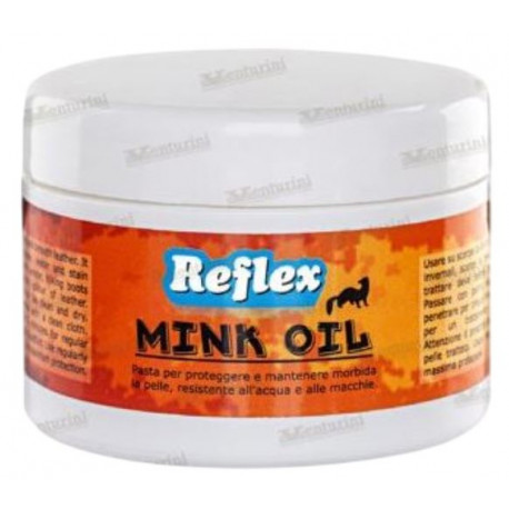 Crema impermeabilizzante Mink oil Reflex per calzature in pelle