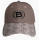 Cappello Bitrabi di colore marrone chiaro con logo sulla visiera