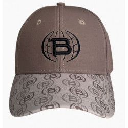 Cappello Bitrabi di colore marrone chiaro con logo sulla visiera
