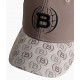 Cappello Bitrabi di colore marrone chiaro con logo sulla visiera