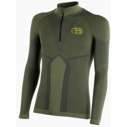 Lupetto intimo tecnico Bitrabi verde con zip Ursus a manica lungaart.BTBWINTERURSUS-L BITRABI