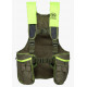 Zaino trisacca gilet da caccia verde fluo Bitrabi modello TRIO PRO