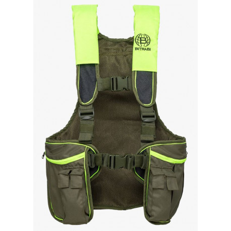 Zaino trisacca gilet da caccia verde fluo Bitrabi modello TRIO PRO