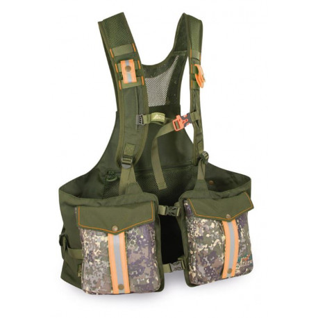 Trisacca verde camouflage e dettagli arancio alta visibilità art. CAMOJUNM180 NATURE