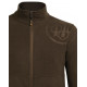 Felpa pile Beretta marrone modello HP LOGO zip intera art.P3731 T2534 08AA BERETTA
