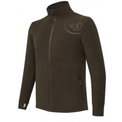 Felpa pile Beretta marrone modello HP LOGO zip intera art.P3731 T2534 08AA BERETTA