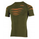 Maglia tecnica intima Xtech verde e arancio modello Falcon a manica corta