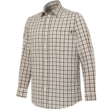 Camicia Beretta a quadri bianca, marrone e grigia modello Bryggen art. LU382T247406A1 BERETTA