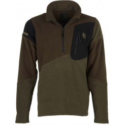 Lupetto micropile Univers verde e marrone modello Puma mezza zip art.94408 388 UNIVERS