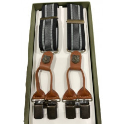 Bretelle elastiche per pantaloni Riserva nere e bianche art. R2248