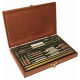 Kit pulizia in valigetta di legno per pulizia arma art. 70080 OUTERS