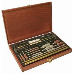 Kit pulizia in valigetta di legno per pulizia arma art. 70080 OUTERS
