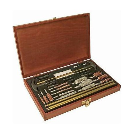 Kit pulizia in valigetta di legno per pulizia arma art. 70080 OUTERS